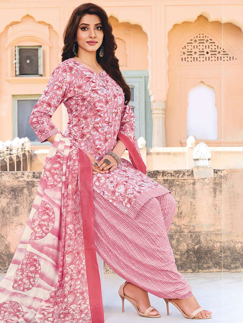 Women Printed Unstitched Suit Set - 22665846 -  Standard Image - 2