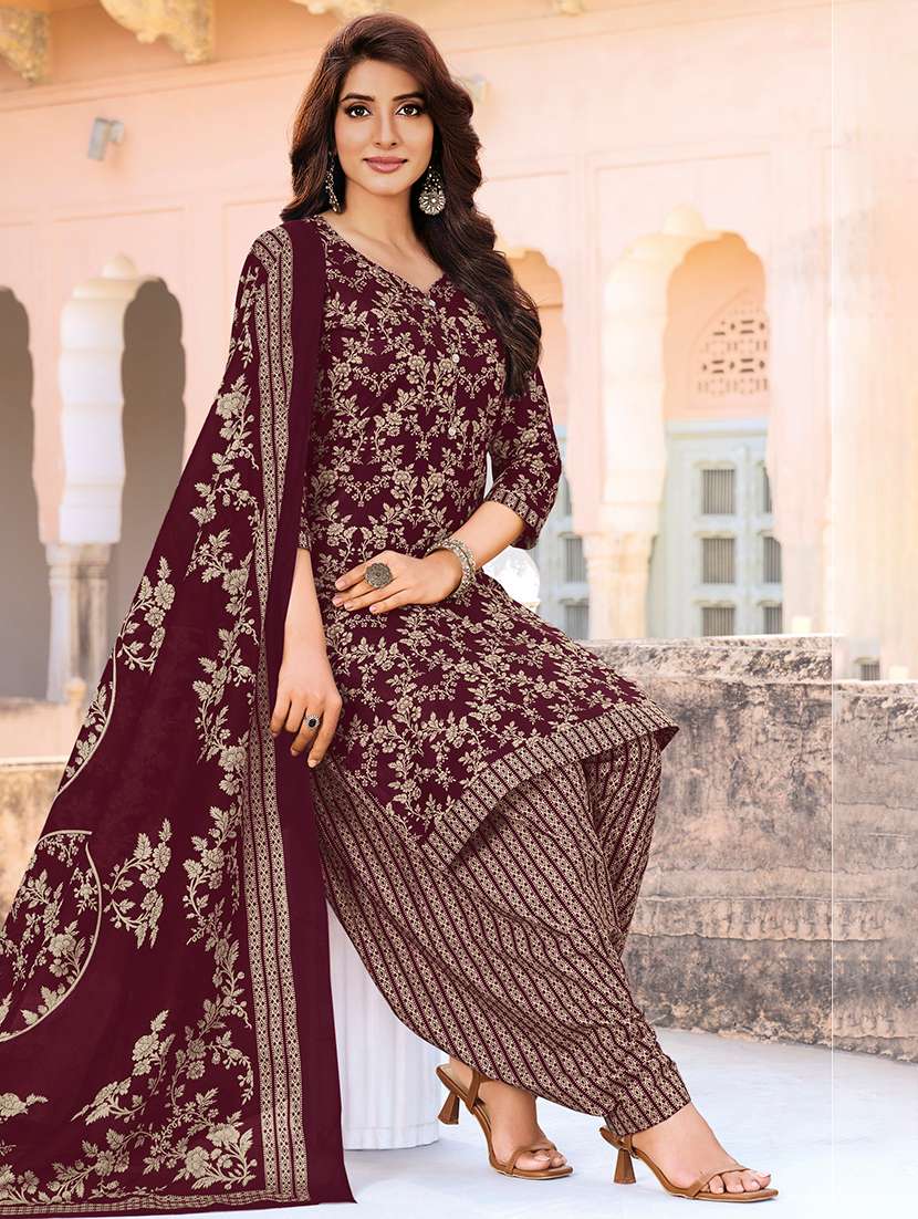 Women Printed Unstitched Suit Set - 22665847 -  Standard Image - 2