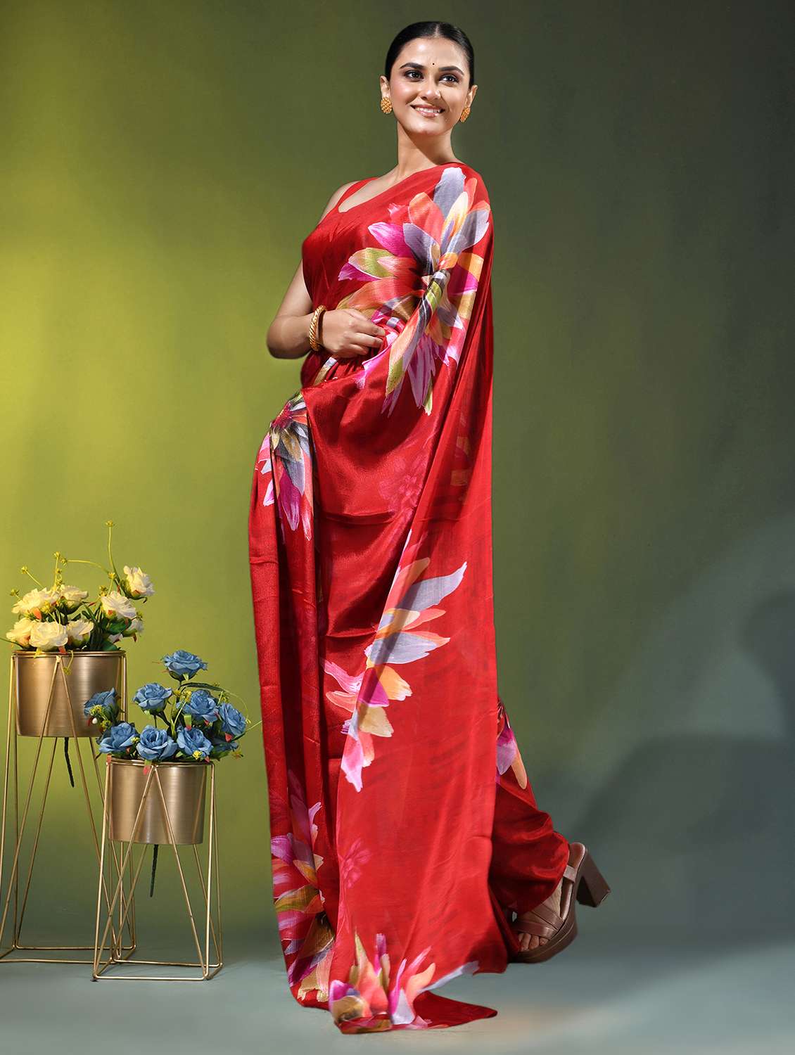 women printed casual wear saree - 22686174 -  Standard Image - 2