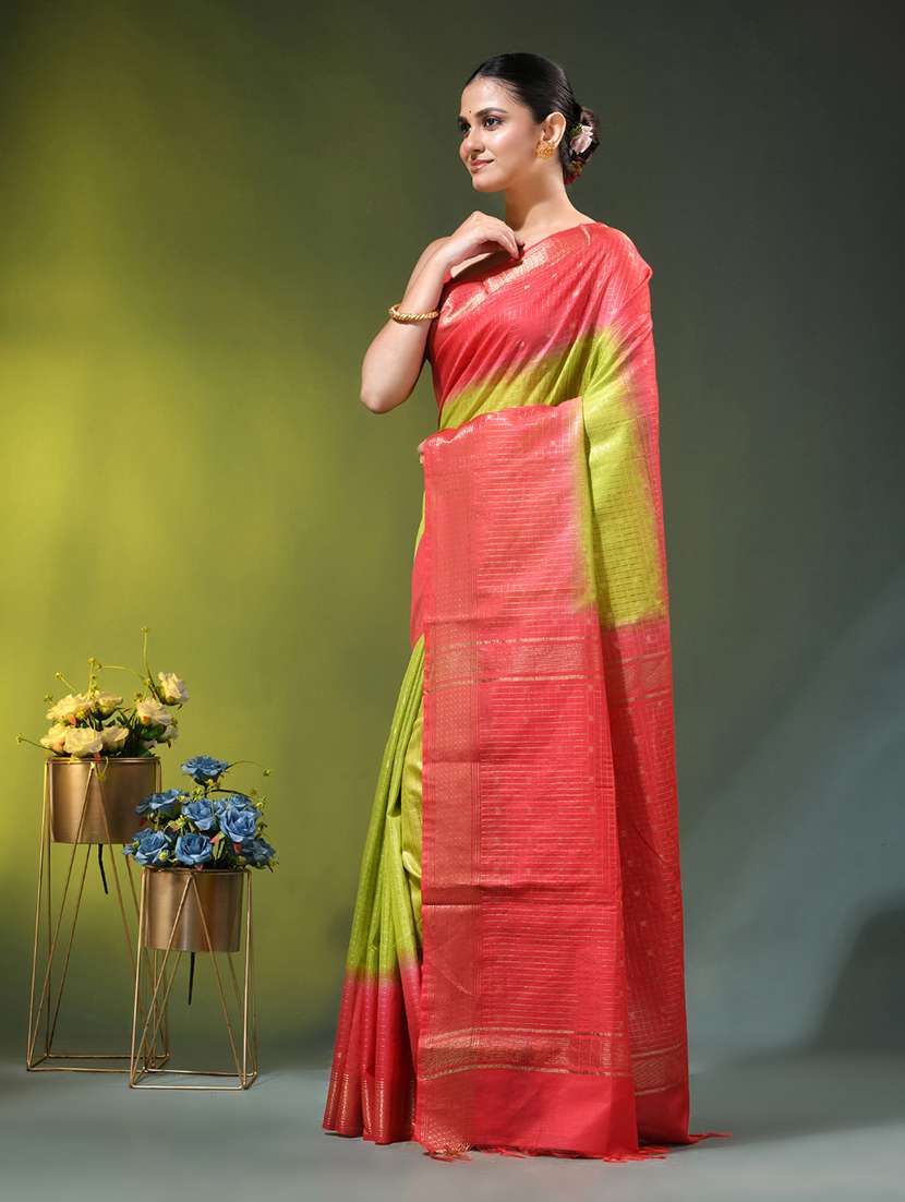 Women Self Design Handloom Saree With Blouse - 22686260 -  Standard Image - 2