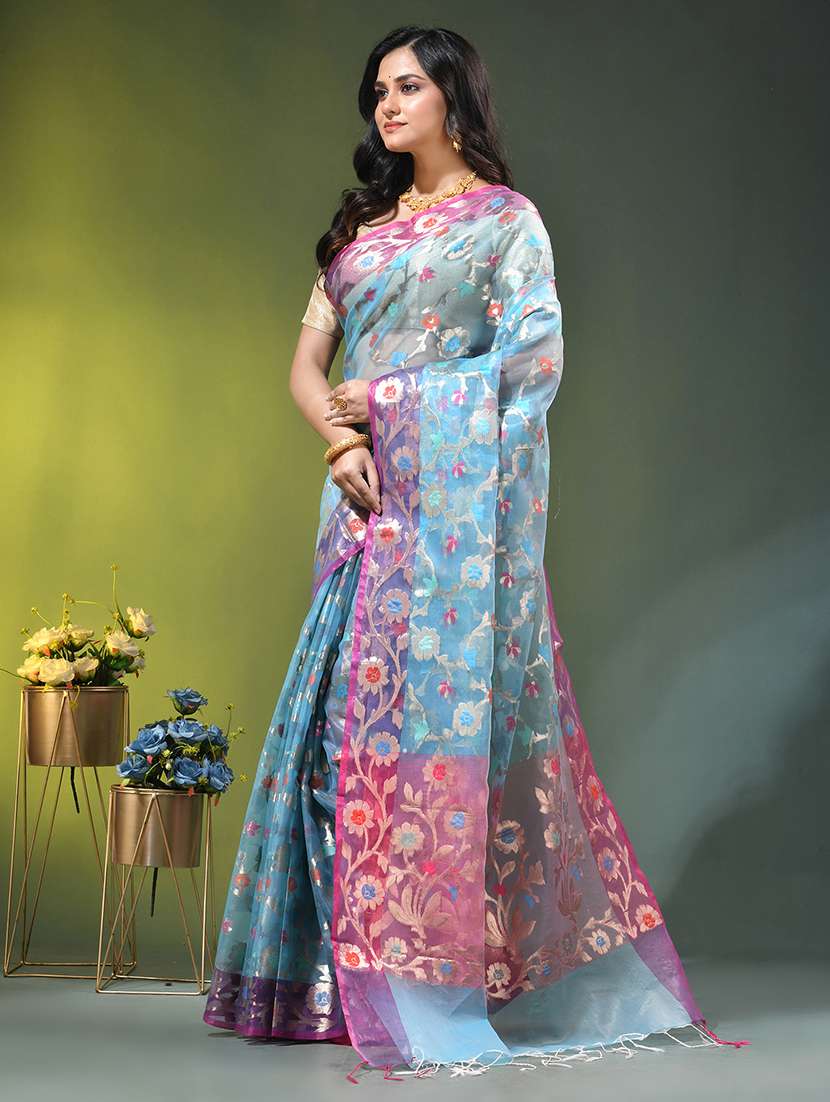 women self design handloom saree with blouse - 22686304 -  Standard Image - 2