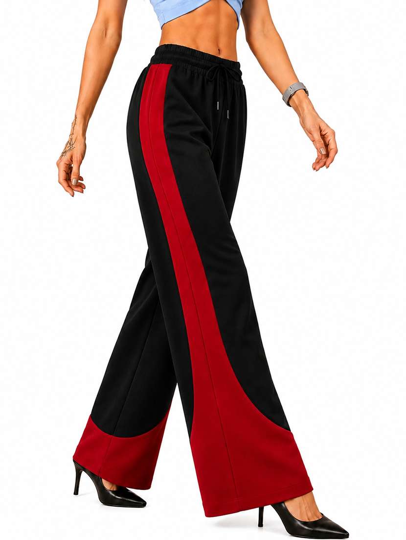 Women Colourblocked High Rise Regular Track Pant - 22687024 -  Standard Image - 2