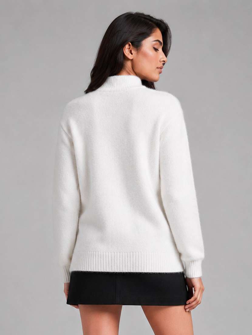 Women Self Design Long Sleeves Regular Fit Pullover - 22687356 -  Standard Image - 2