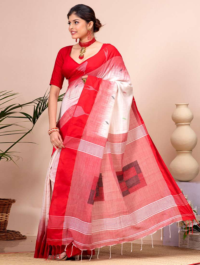 Women Self Design Handloom Saree With Blouse - 22687613 -  Standard Image - 2