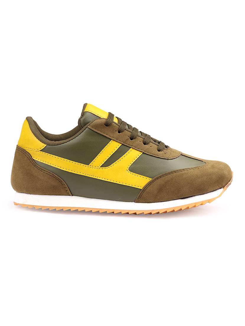 Men Green Lace Up Sneaker - 22687626 -  Standard Image - 2
