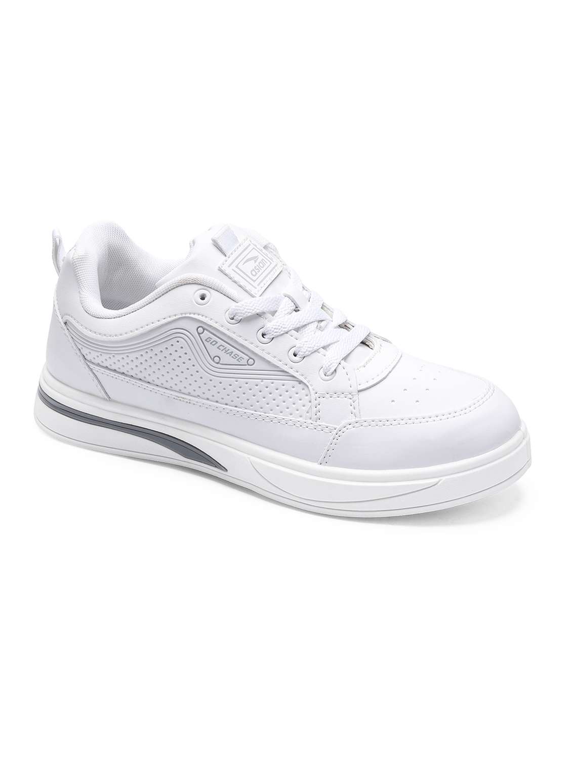 men solid lace up sneaker