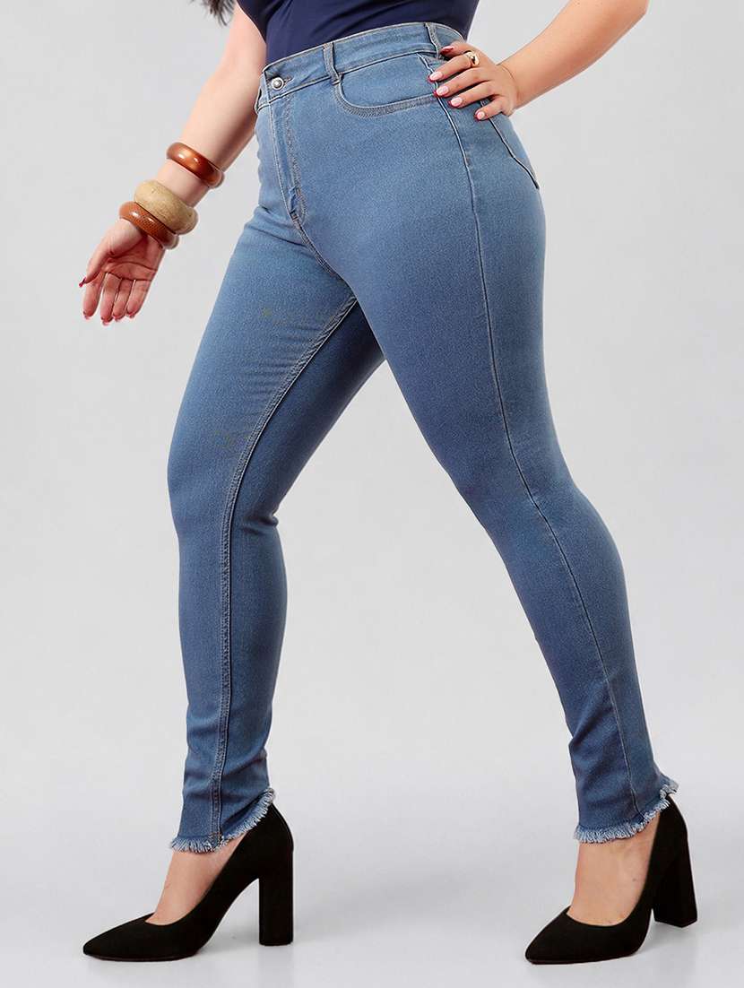 Women Solid High Rise Skinny Fit Jeans - 22688096 -  Standard Image - 2