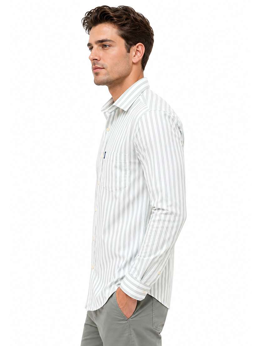 Men Striped Long Sleeve Regular Fit Casual Shirt - 22688399 -  Standard Image - 2