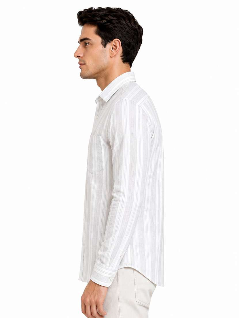 Men Striped Long Sleeve Regular Fit Casual Shirt - 22688403 -  Standard Image - 2