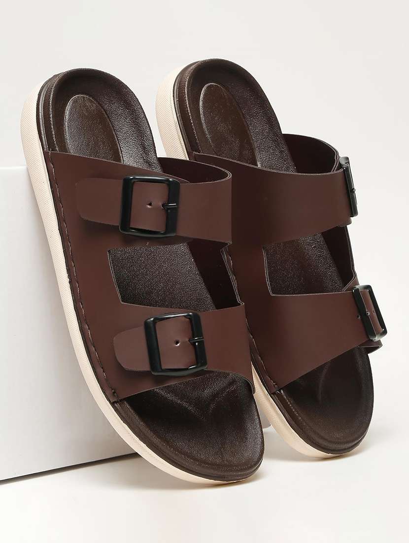 Men Solid Slip On Sandal - 22688473 -  Standard Image - 2