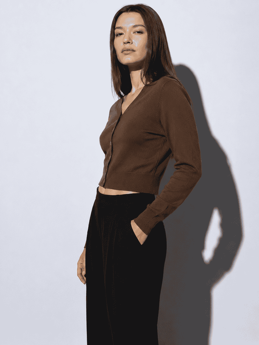 Women Solid Long Sleeve Cardigan - 22688896 -  Standard Image - 2