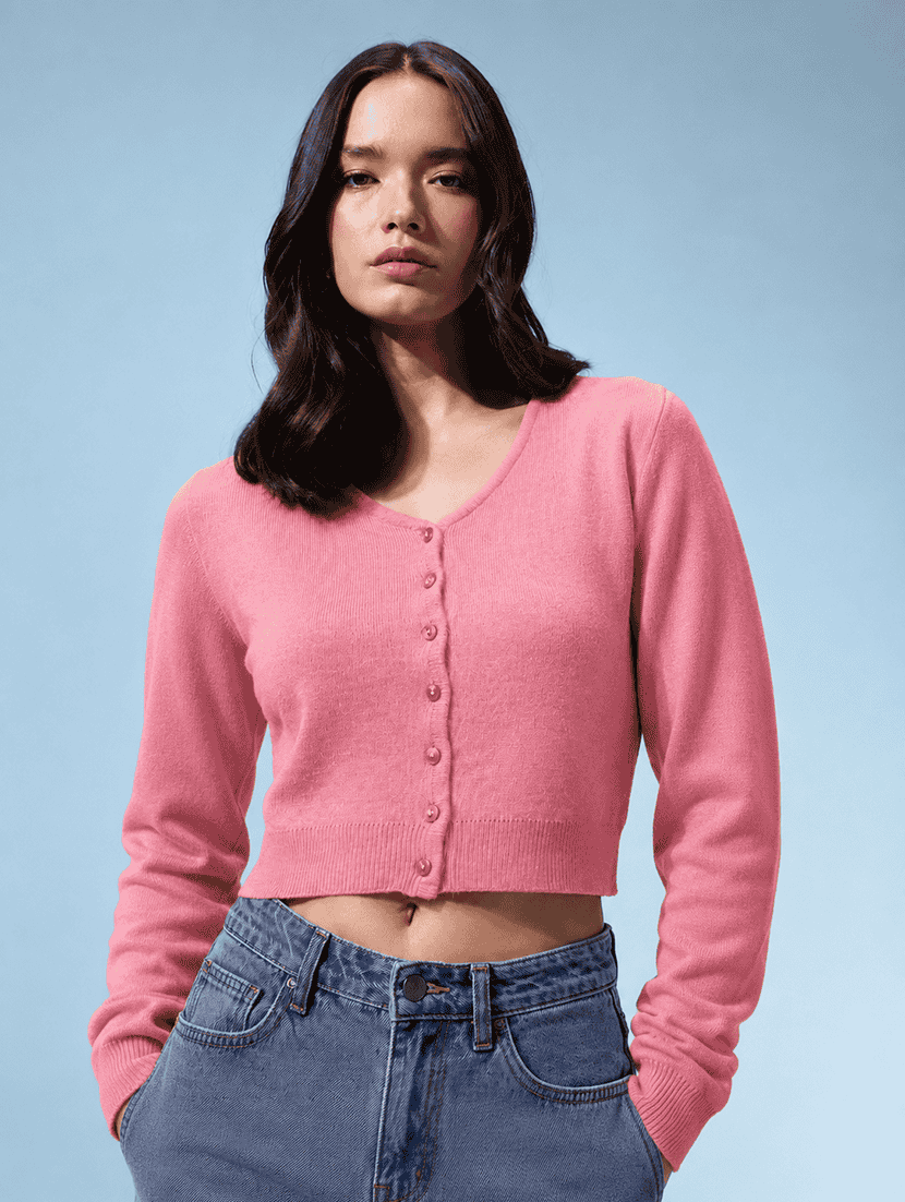 Women Solid Long Sleeve Cardigan - 22688899 -  Standard Image - 2