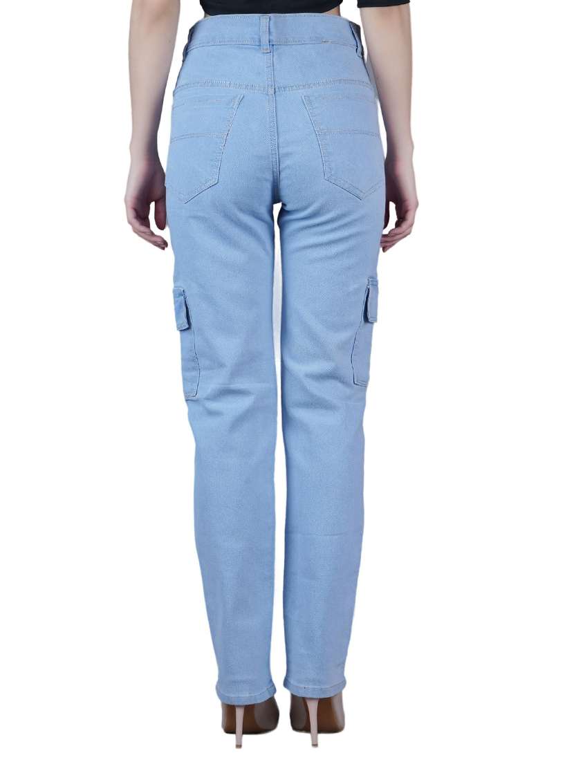Women Solid Mid Rise Slim Fit Cargo - 22688904 -  Standard Image - 2
