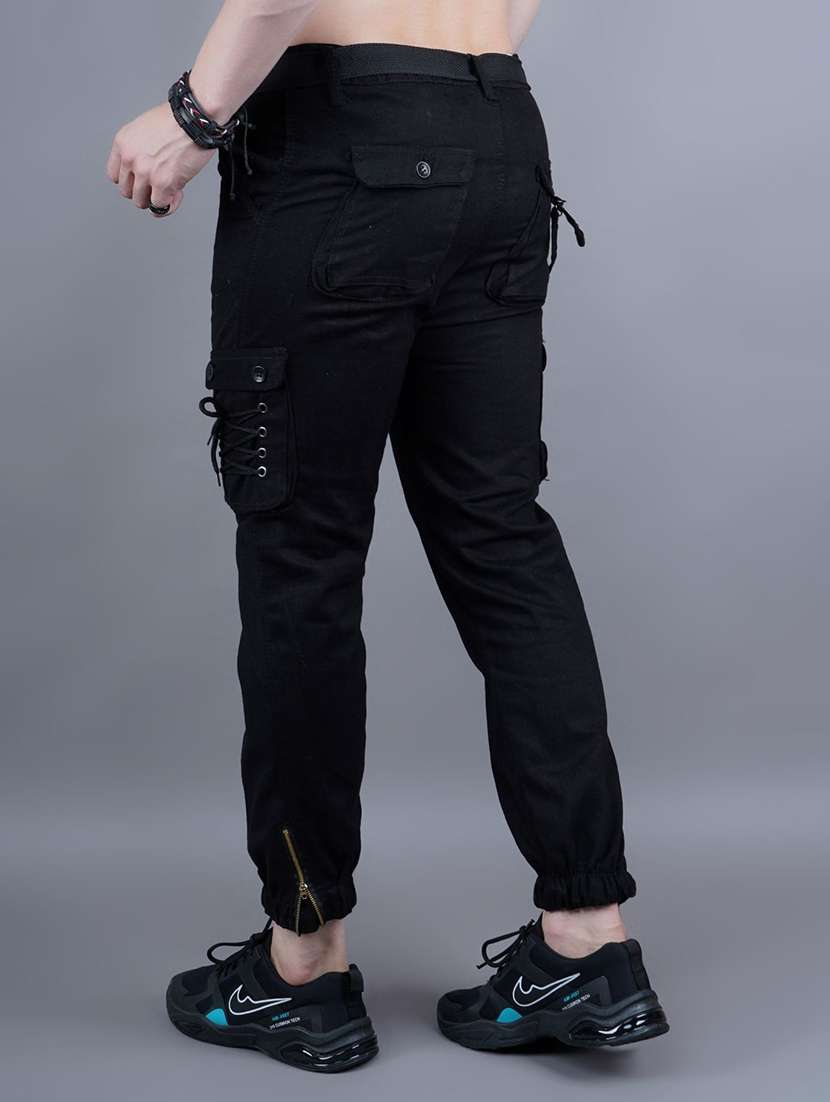 Men Solid Mid Rise Regular Fit Jogger - 22689206 -  Standard Image - 2
