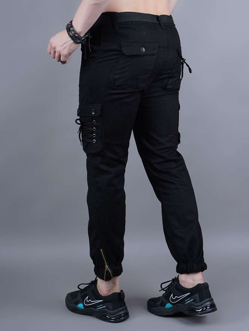 Men Solid Mid Rise Regular Fit Jogger - 22689211 -  Standard Image - 2