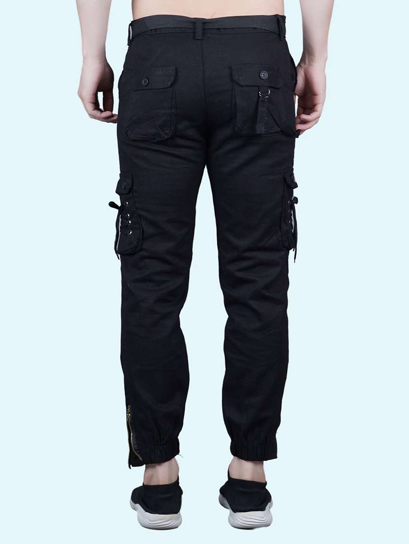 Men Solid Mid Rise Regular Fit Jogger - 22689220 -  Standard Image - 2