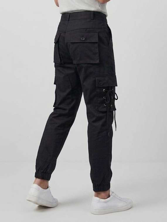 Men Solid Mid Rise Regular Fit Jogger - 22689227 -  Standard Image - 2