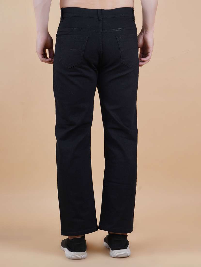 Men Slash Knee Mid Rise Full Length Straight Jeans - 22689865 -  Standard Image - 2
