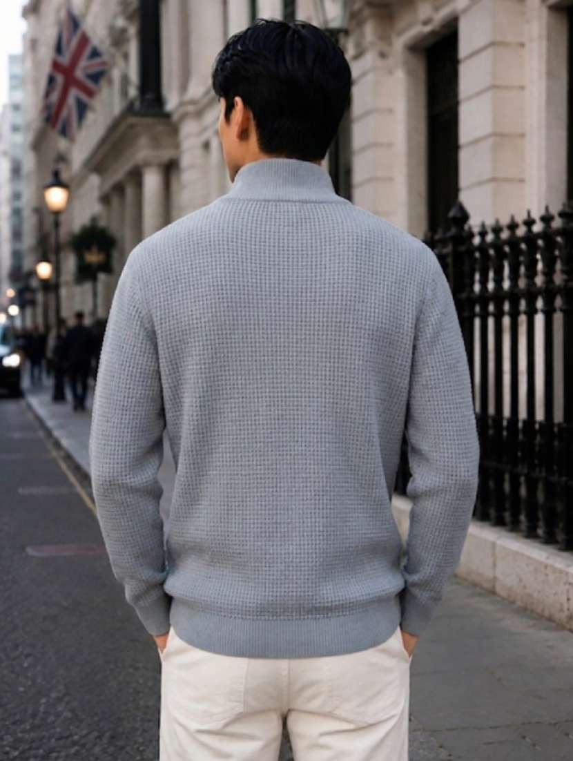 men self design long sleeve regualr fit pullover - 22690833 -  Standard Image - 2