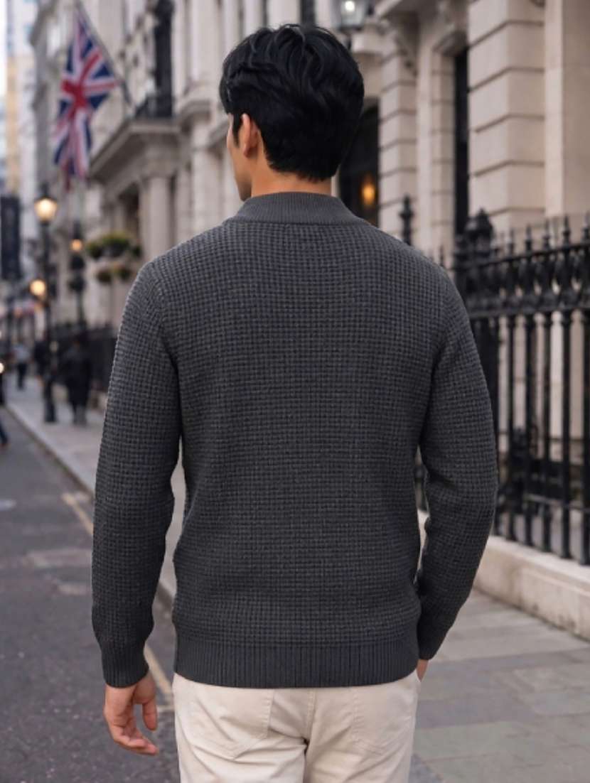 men self design long sleeve regualr fit pullover - 22690834 -  Standard Image - 2