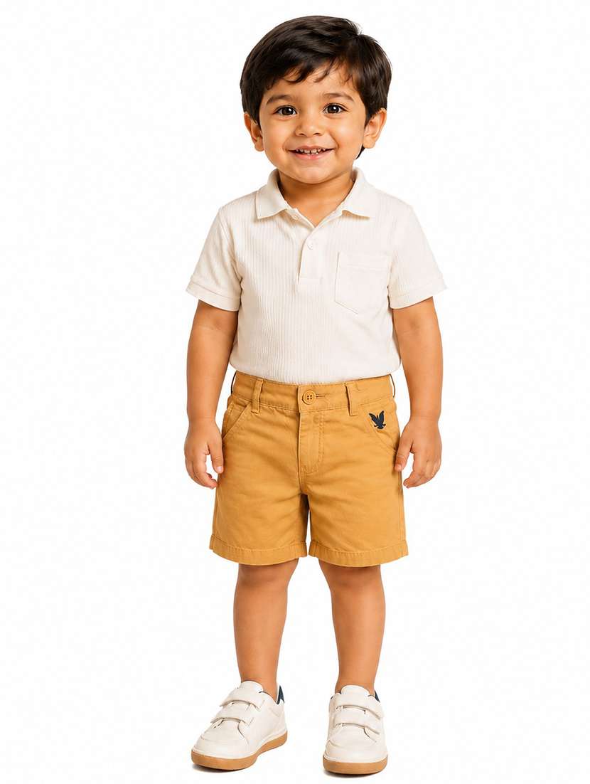 Boys Solid Mid Rise Regular Fit Shorts - 22690860 -  Standard Image - 2