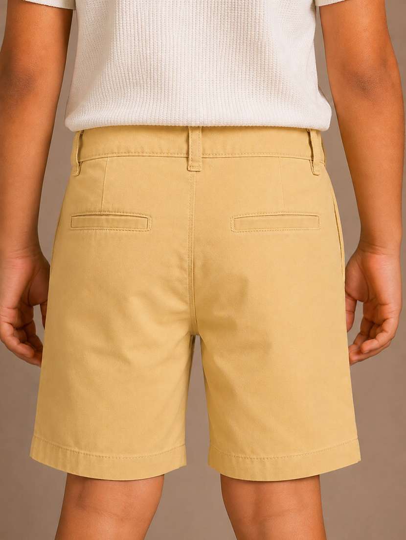 Boys Solid Mid Rise Regular Fit Shorts - 22690861 -  Standard Image - 2