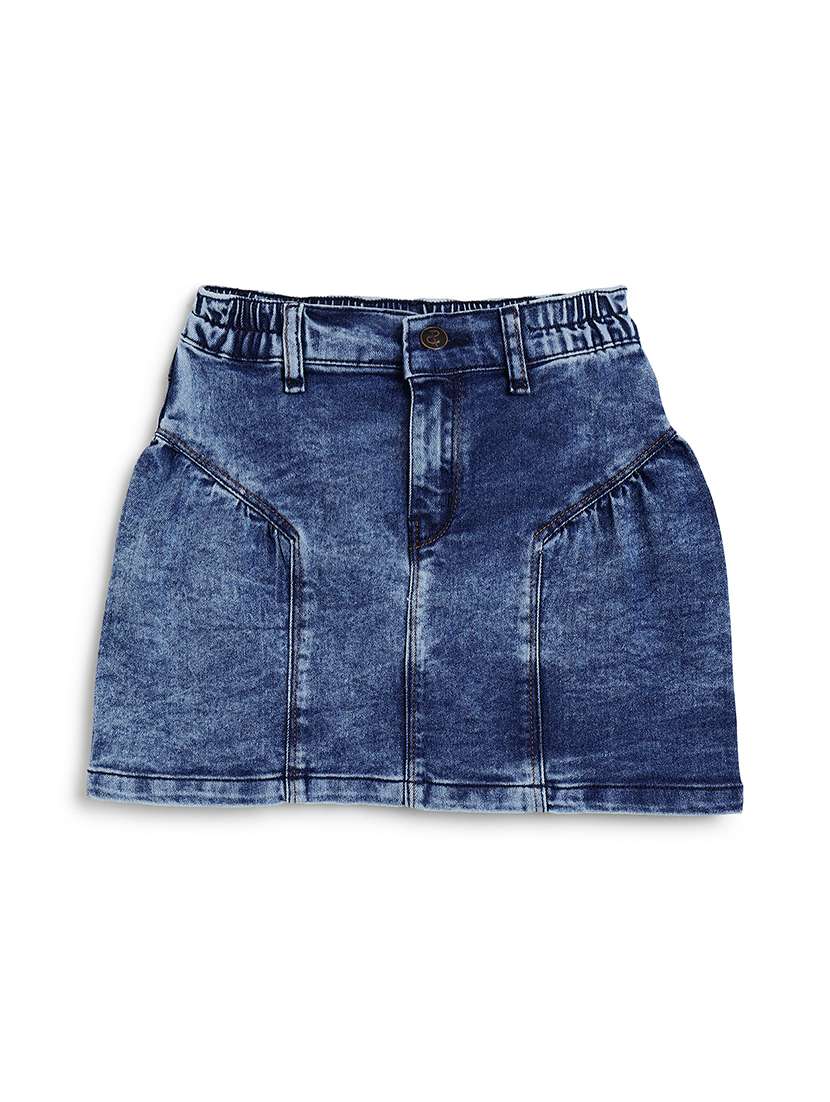 Girls Solid Mid Rise A-line Skirt - 22690943 -  Standard Image - 2