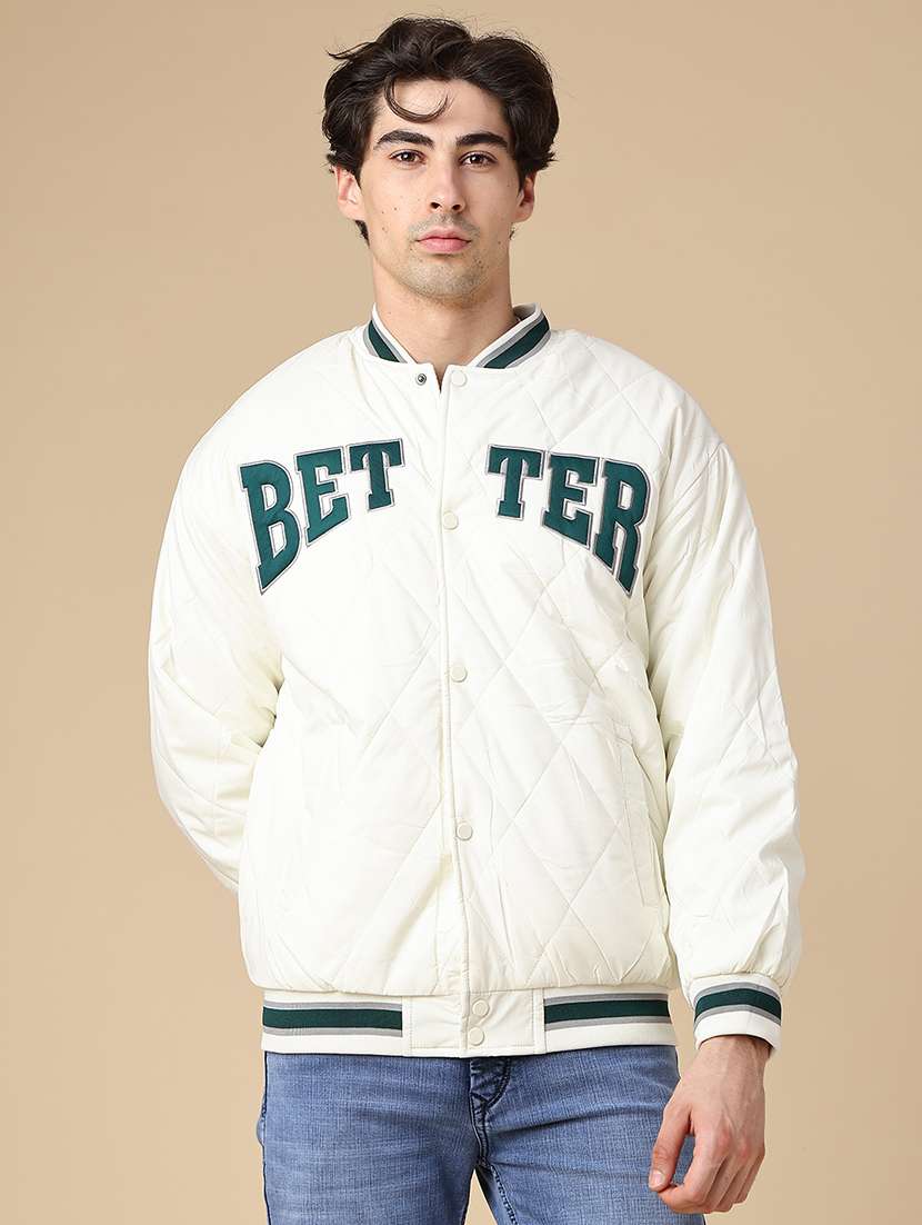 Men Typographic Long Sleeve Lightweight Puffer Jacket - 22692772 -  Standard Image - 2