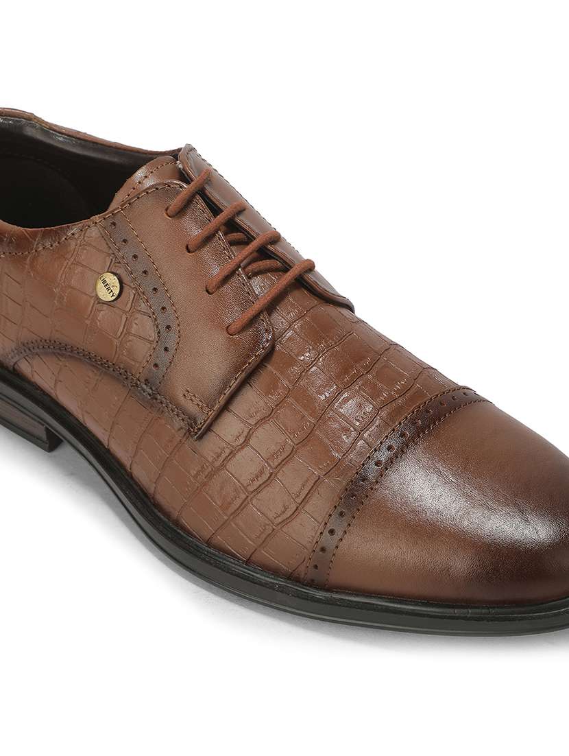 Men Brown Lace-up Derby - 22694834 -  Standard Image - 7