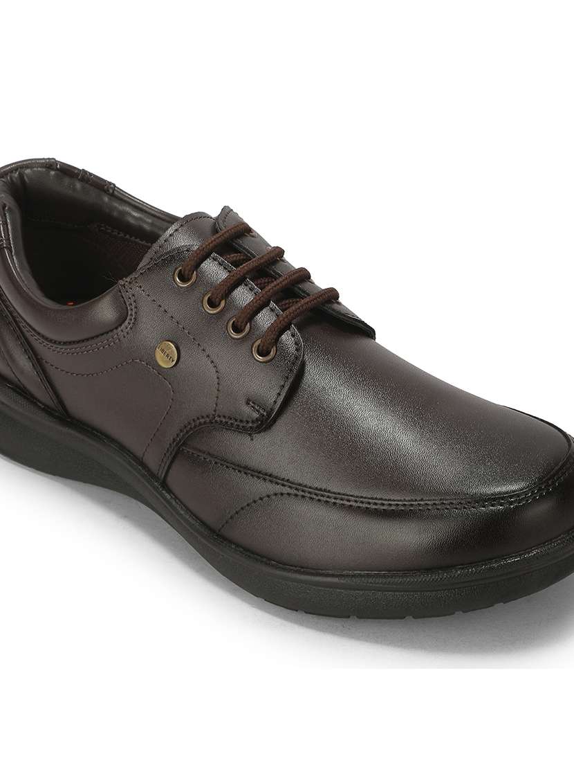 Men Brown Lace-up Derby - 22694836 -  Standard Image - 7