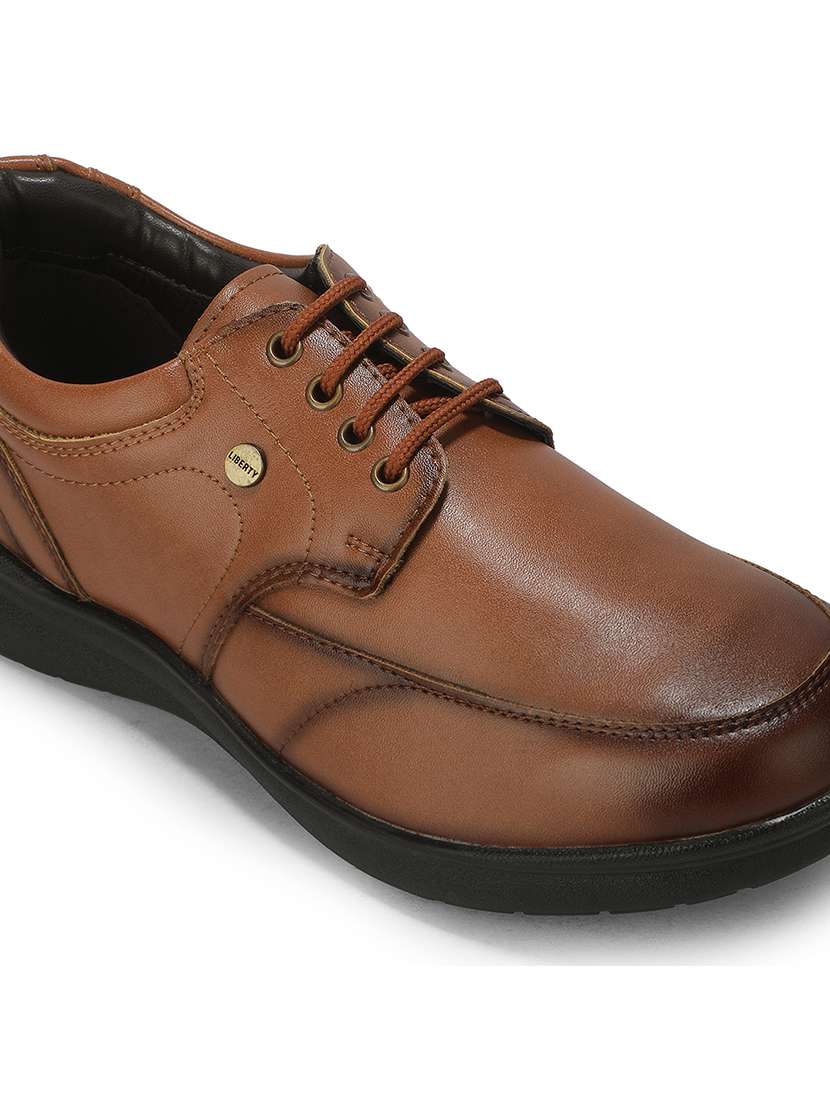 Men Brown Lace-up Derby - 22694837 -  Standard Image - 7