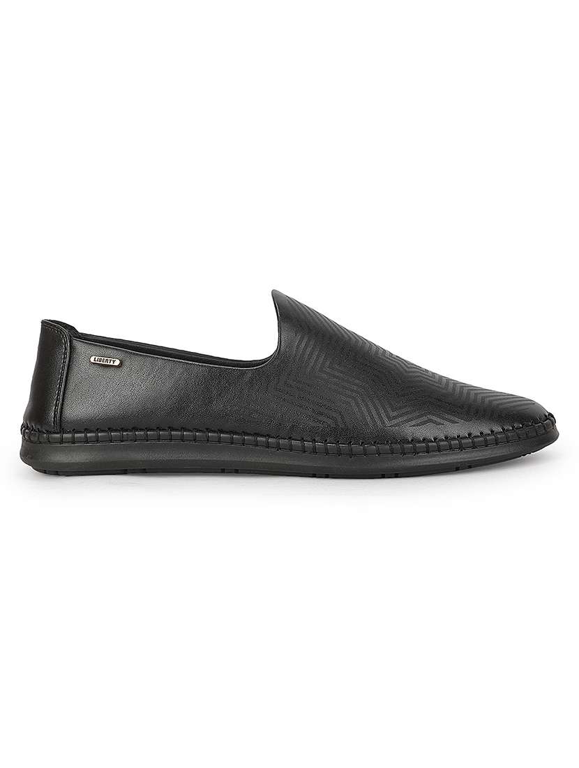 Men Black Slip On Mojari - 22694847 -  Standard Image - 2