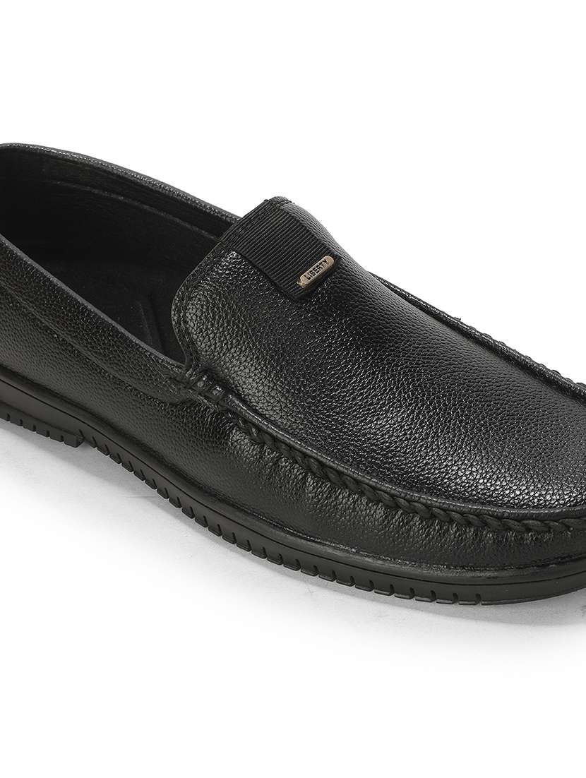 Men Black Slip On Loafer - 22694850 -  Standard Image - 7