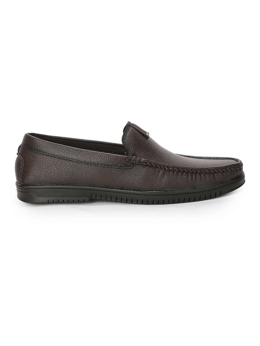 Men Brown Slip On Loafer - 22694852 -  Standard Image - 2