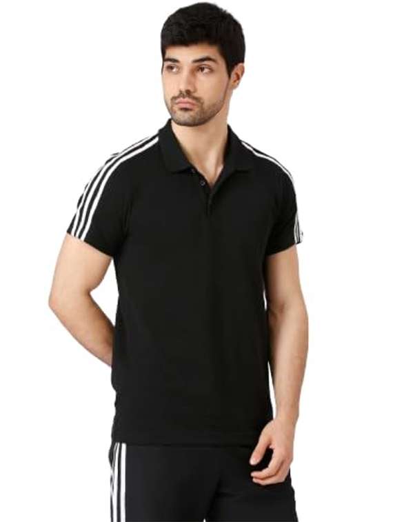 Men Taped Short Sleeves Polo T-shirt - 22696425 -  Standard Image - 2
