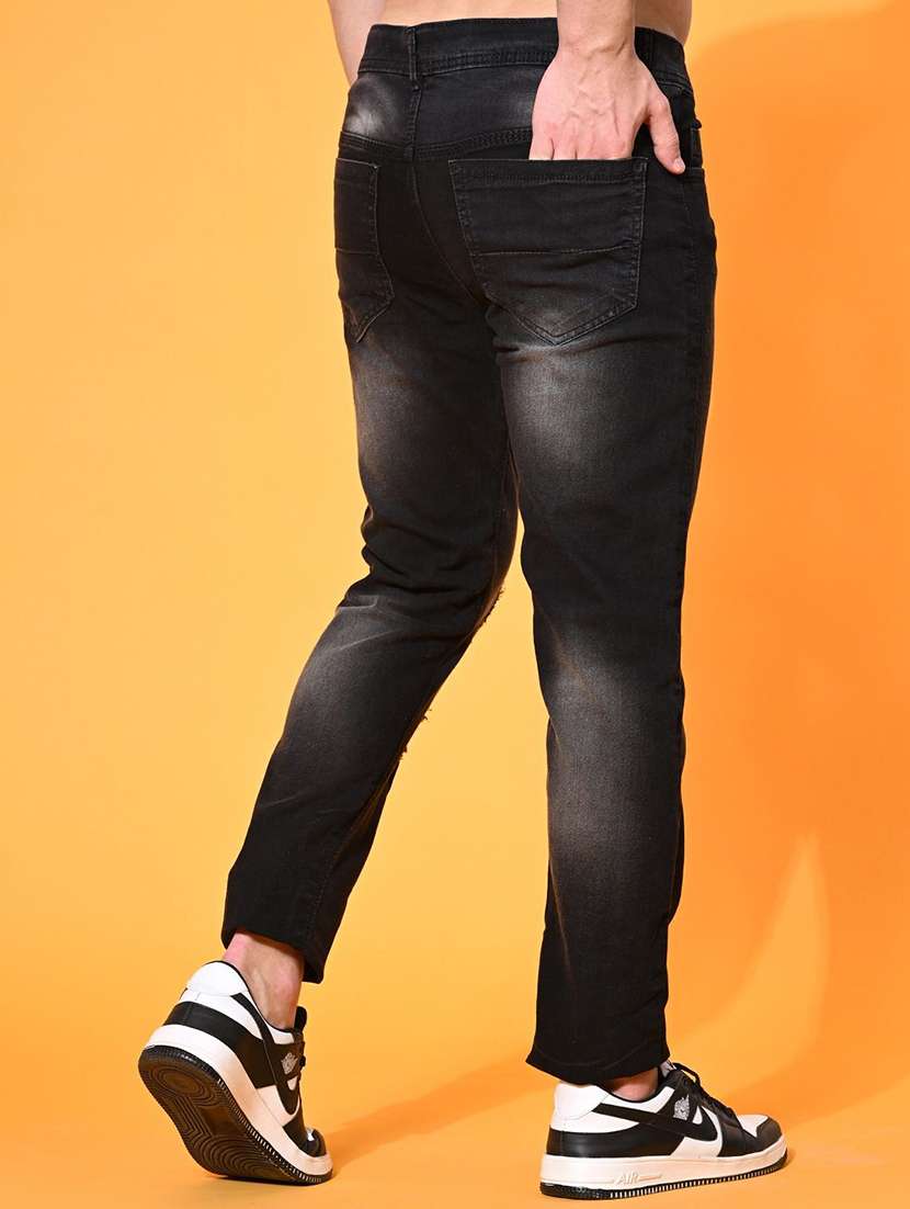 Men Distress Mid Rise Full Length Slim Fit Jeans - 22696758 -  Standard Image - 2