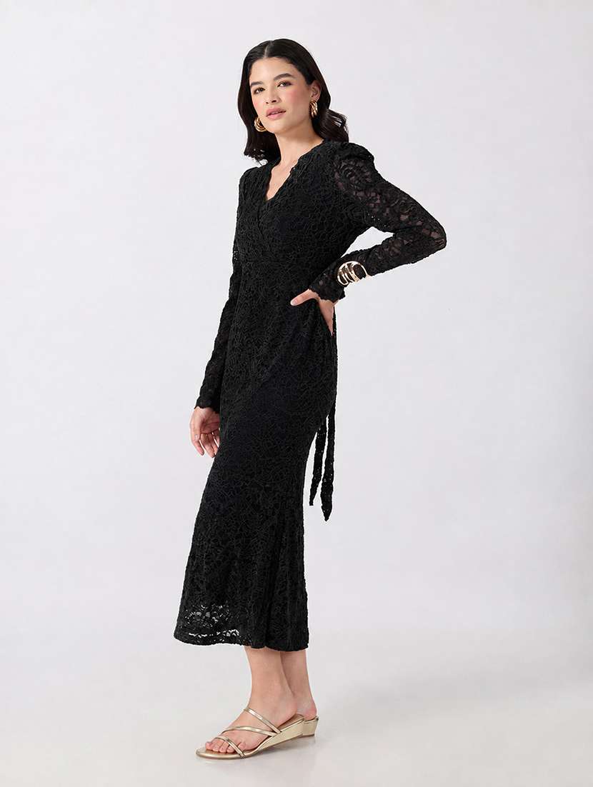 Women Self Design Long Sleeves Sheath Dress - 22697089 -  Standard Image - 2