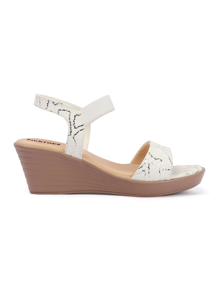 Women Textured Ankle Strap Wedges - 22697222 -  Standard Image - 2