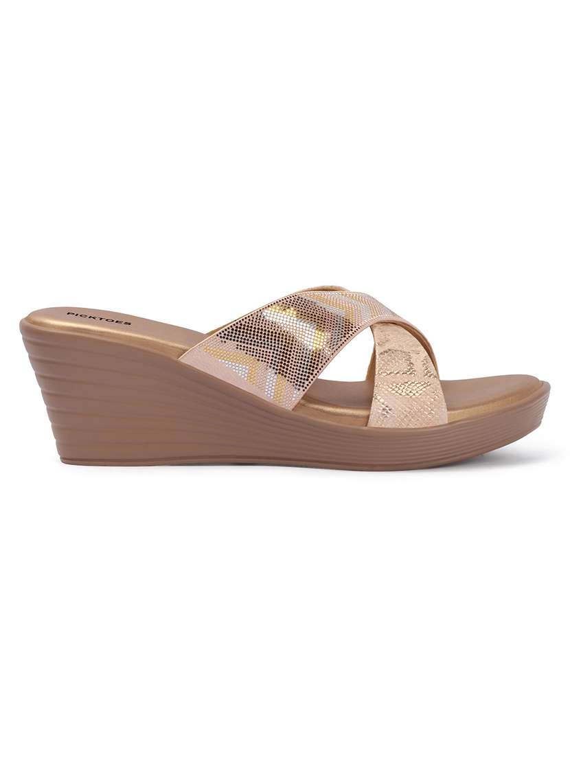 Women Embellished Slip On Wedges - 22697226 -  Standard Image - 2