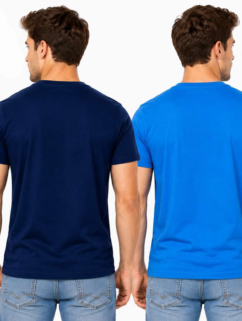 Men Pack Of 2 Printed Short Sleeve Regular Fit T-shirt - 22698758 -  Standard Image - 2