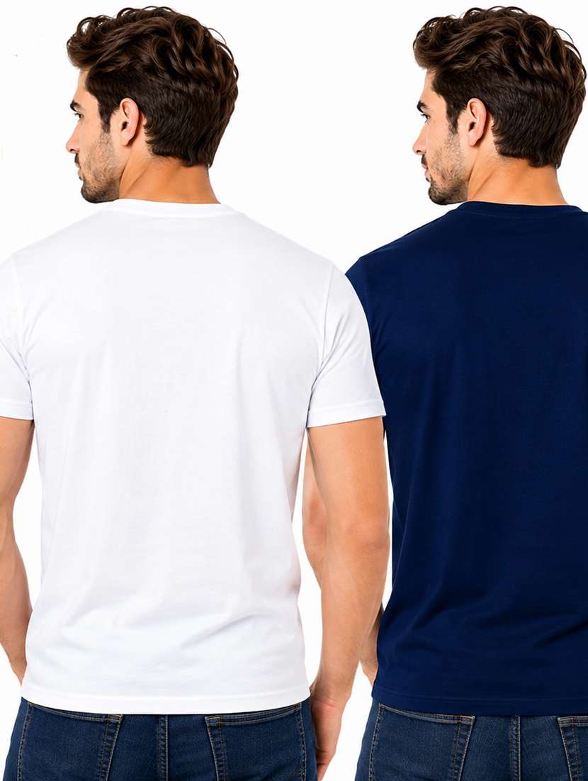 Men Pack Of 2 Printed Short Sleeve Regular Fit T-shirt - 22698762 -  Standard Image - 2