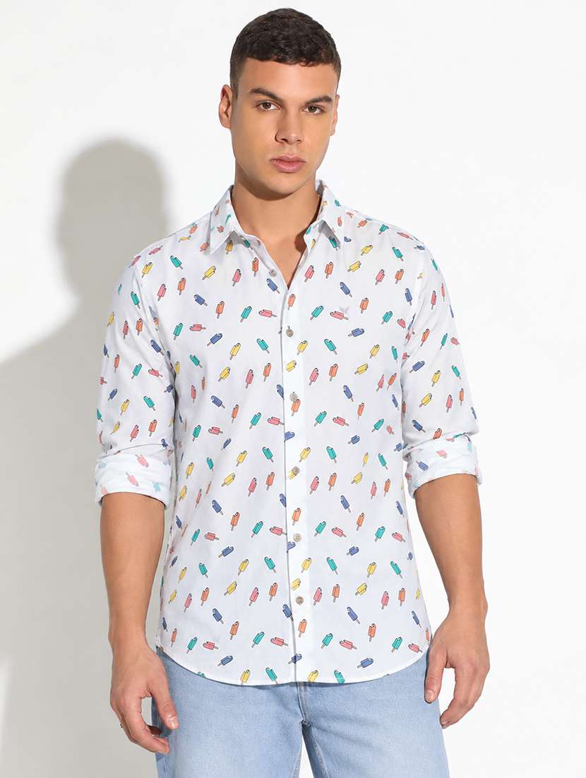 Men Printed Long Sleeves Regular Fit Casual Shirt - 22698909 -  Standard Image - 2