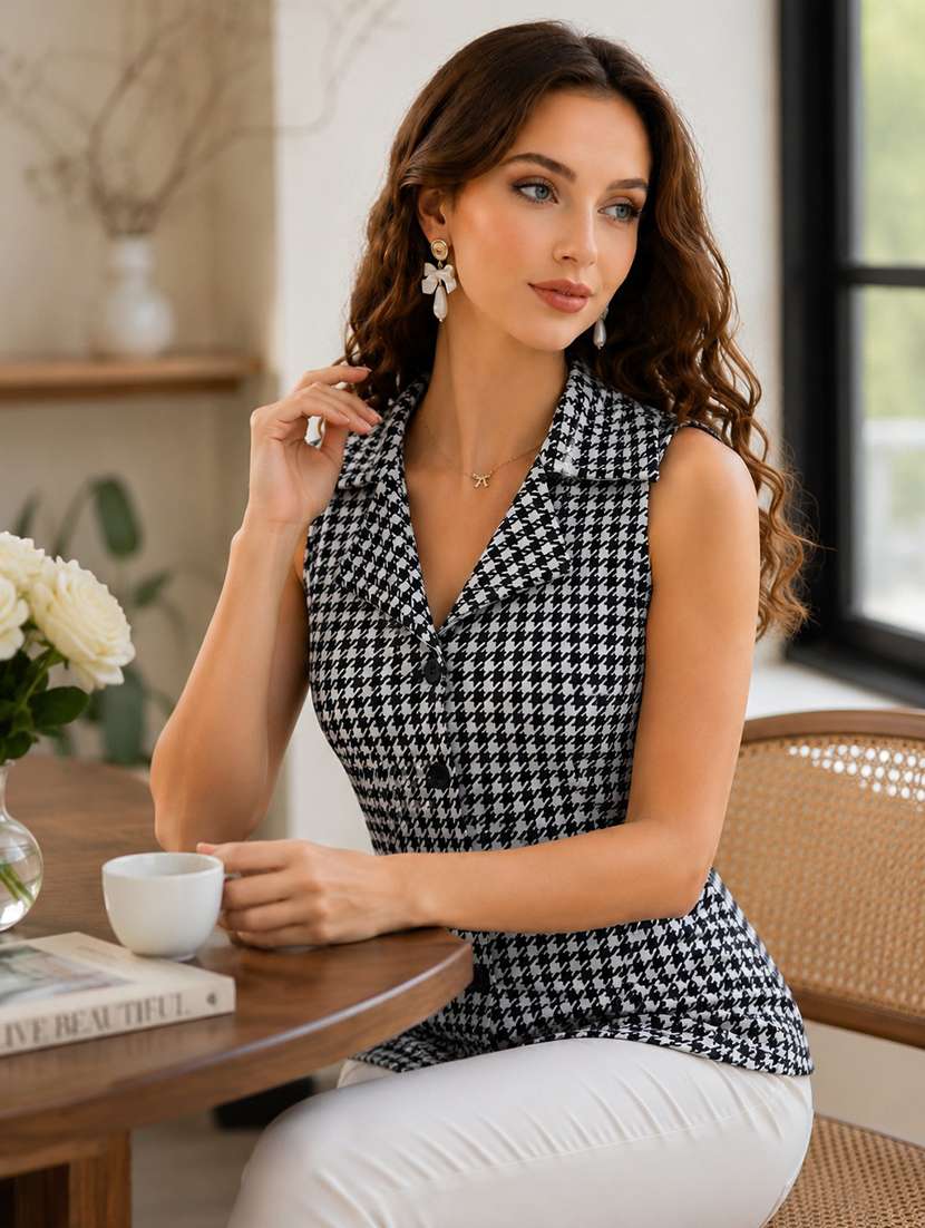 Women Printed Sleeveless Regular Top - 22699276 -  Standard Image - 2