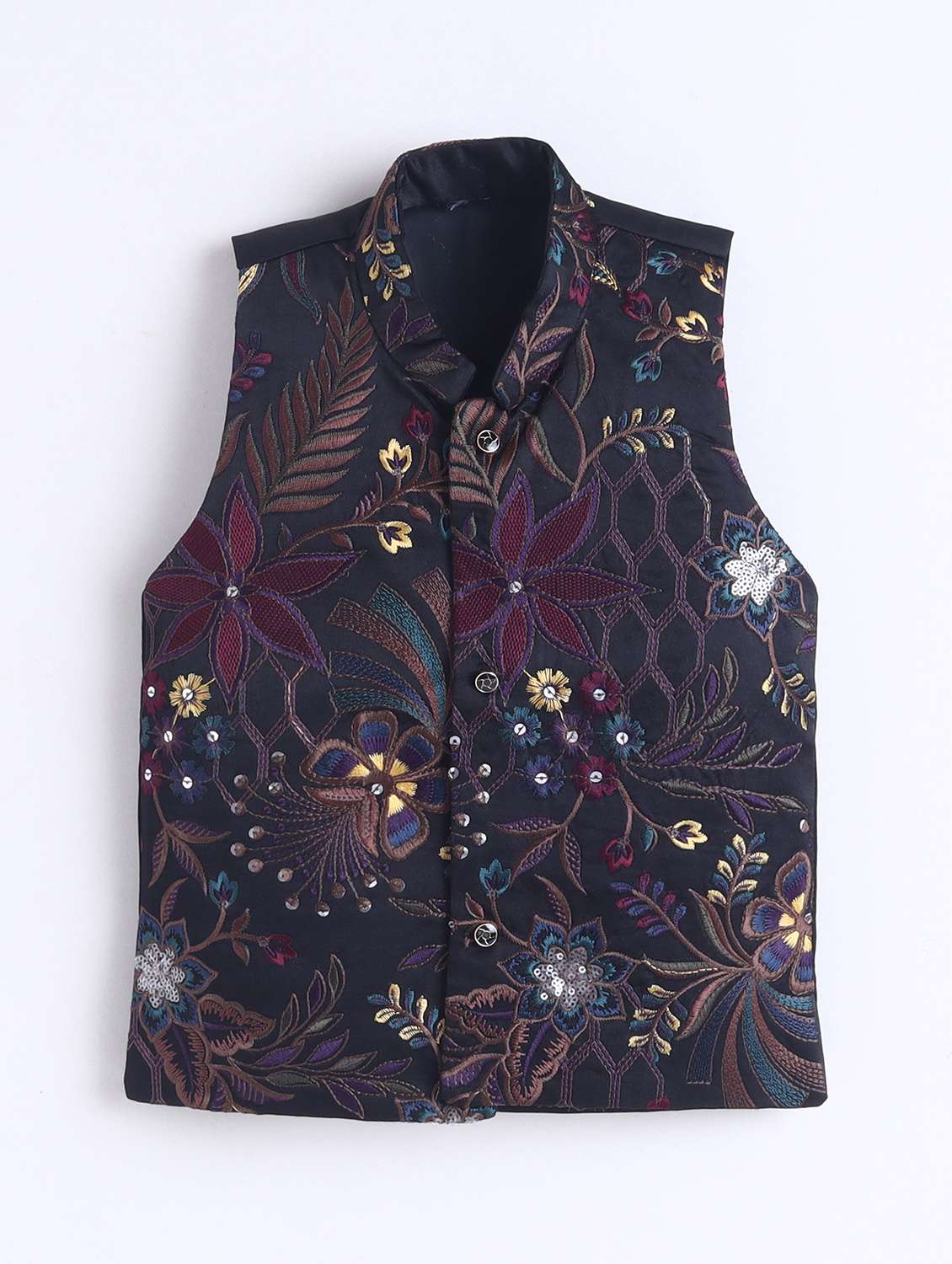 Boys Embroidered Long Sleeves Sherwani - 22700853 -  Standard Image - 2