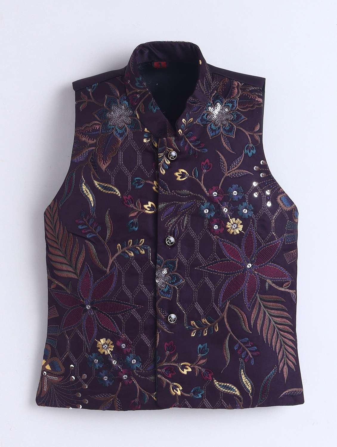 Boys Embroidered Long Sleeves Sherwani - 22700855 -  Standard Image - 2