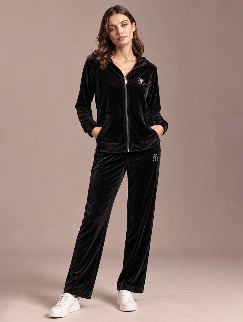 Women Solid Long Sleeves Active Wear Set - 22701442 -  Standard Image - 2