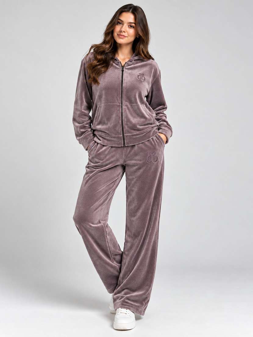 Women Solid Long Sleeves Active Wear Set - 22701443 -  Standard Image - 2