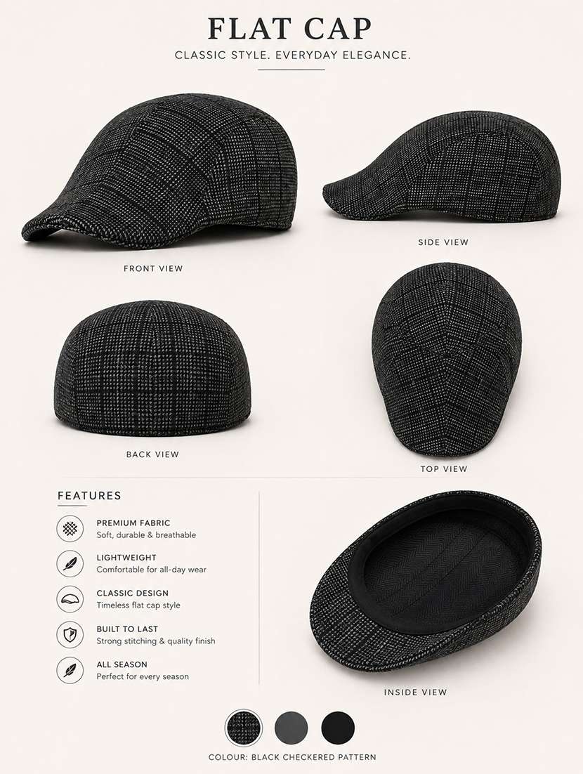 Women Self Design Winter Golf Cap - 22702000 -  Standard Image - 2