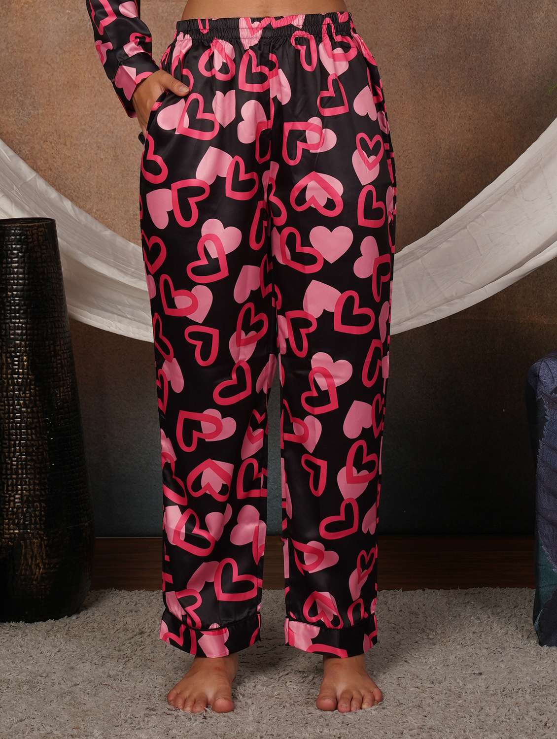 Women Printed Long Sleeves Nightwear Set - 22702471 -  Standard Image - 7