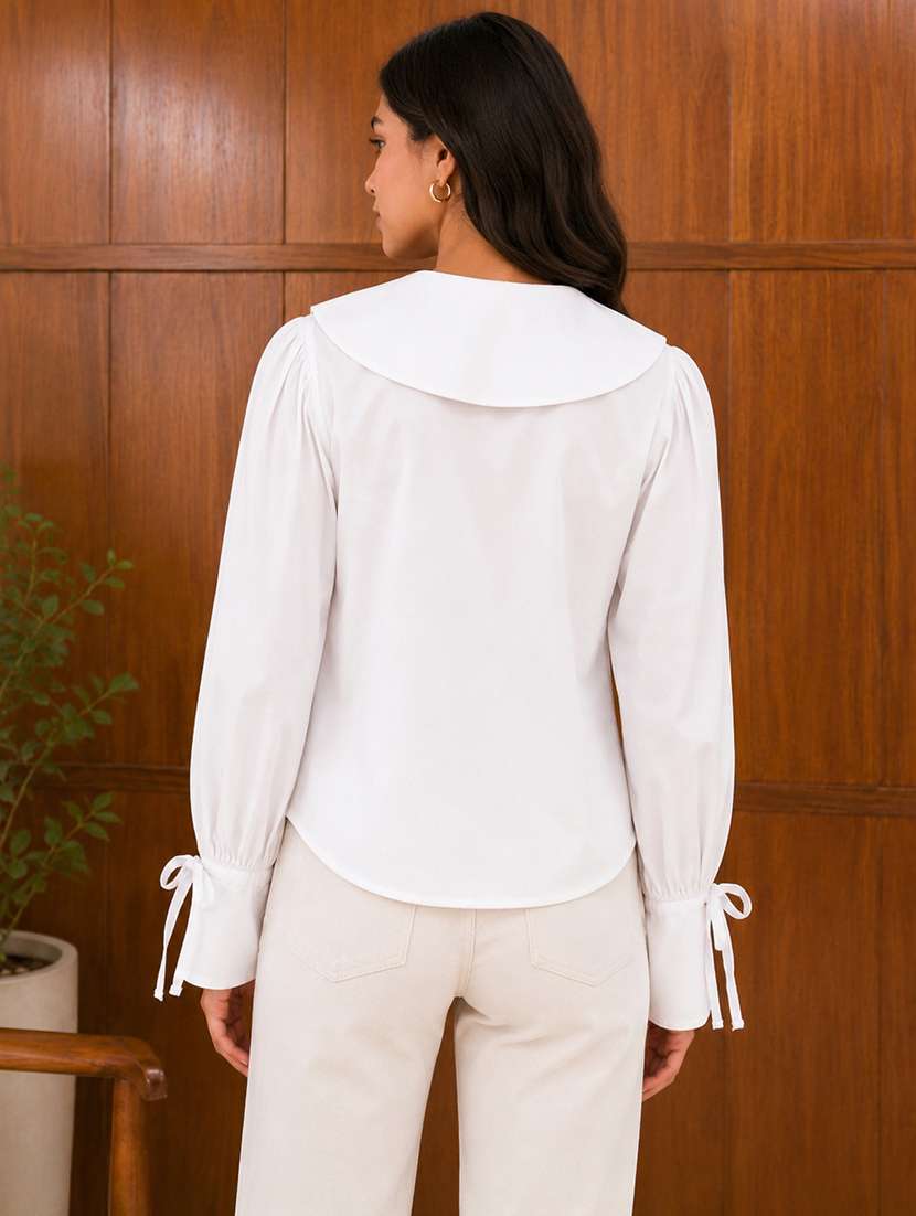 Women Solid Long Sleeves Regular Shirt - 22702488 -  Standard Image - 2